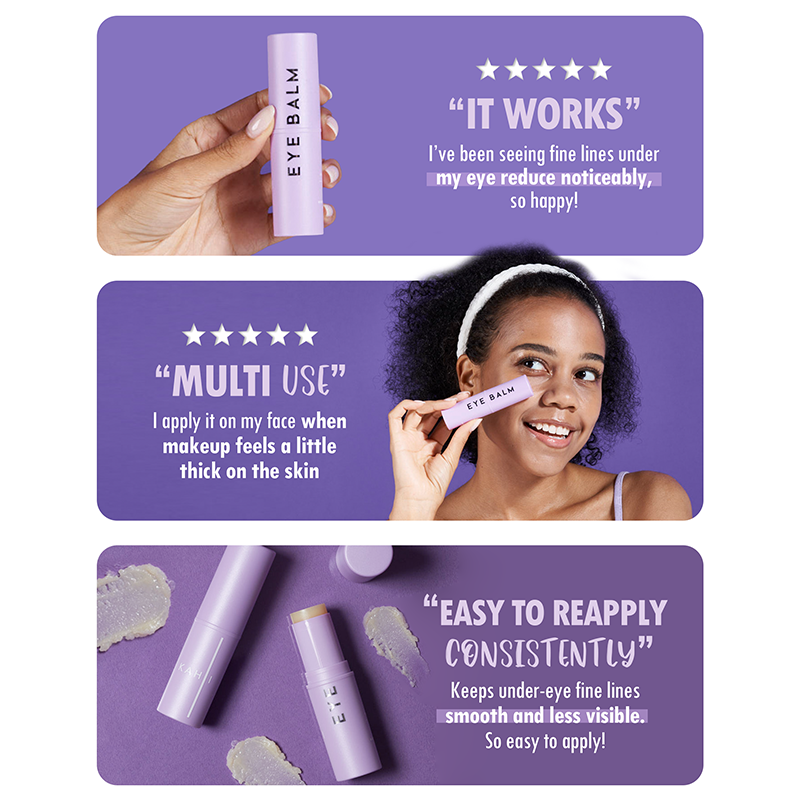 Eye Balm Stick & Moisture | Under Eye Brightener & Glow | Hydrating Stick & Multi-Purpose Korean Cream Dark Circles & Fine Lines (0.32 oz)
